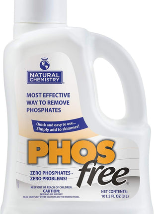 Natural Chemistry Phosfree, 3 L, 1 Pack, Phosphate Remover, Quick and Easy to Use, Improves Filter Performance, Reduces Pool Maintenance