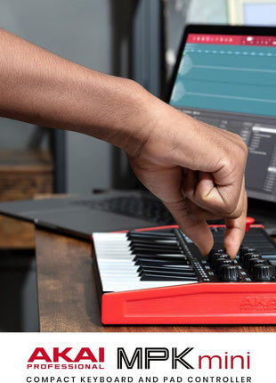 Akai Professional MPK Mini MK3 25-Key USB MIDI Keyboard Controller | Velocity-Sensitive Mini Keys, 8 MPC Pads, 8 Knobs, Software Suite Included, for Beat Makers, Music Producers and Home Studios