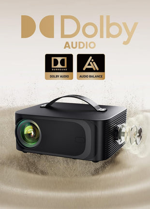 [Official Licensed APPs/2500 ANSI] Outdoor-Projector-4K with Wifi6 and Bluetooth, Smart TV OS & DoIby Audio, Portable Projector with YouTube/PrimeVideo, ONOAYO 1080P Proyector with 300 ''Display