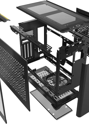 Cooler Master NR200P V2 Mini-ITX PC Case Ready, SFX Fit PSU Ready to Install, 280mm AIO Support, 357mm Vertical GPU Mount, Designed Ready Nvidia RTX 5090 | AMD RX 9070 XT, Tempered Glass, DIY