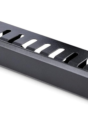 StarTech.com Horizontal 1U Server Rack Cable Management Finger Duct w/ Cover - 19 inch Network Rack Wire Duct Raceway Panel - Slotted Wire Duct (CMDUCT1UX)