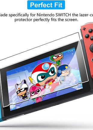 ivoler [3 Pack] Screen Protector Tempered Glass for Nintendo Switch, iVoler Transparent HD Clear Anti-Scratch Screen Protector Compatible Nintendo Switch