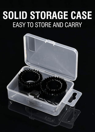 KATA 6PCS Hole Saw Kit 1-1/4 inch to 2-1/8 inch(32-54mm) Hole Saw Set in Case with Mandrels and Hex Key for Soft Wood, PVC Board, Plywood