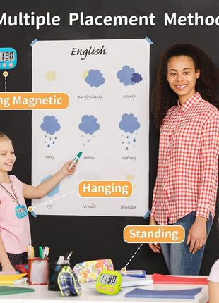 Classroom Timers for Teachers Kids Large Magnetic Digital Timer 2 Pack