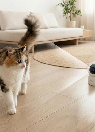 2K HD Pet Camera - 360° Smart Puppy Monitor with 5GHz & 2.4GHz Dual-Band WiFi, Smart Motion Tracking, 2-Way Audio, Night Vision, Indoor Camera for Dogs & Cats, Works with Phone App.