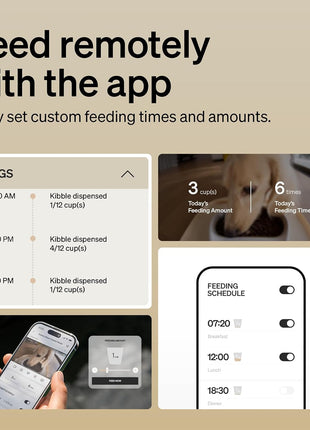 PETLIBRO Automatic Cat Feeder with Camera, 1080P HD & Night Vision, 5GHz/2.4GHz WiFi & Cam Smart Pet Feeder with App Control, 2-Way Audio, Motion Alerts for Cats & Dogs, Stainless Steel Single Tray