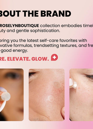 ROSELYNBOUTIQUE Pimple Patches for Face 300 Counts 4 Sizes Hydrocolloid Acne Patches with Tea Tree Oil,Zits Blemishes Pore Strips - Vegan Facial Skin Care Products Cruelty-Free (Packaging May Vary)