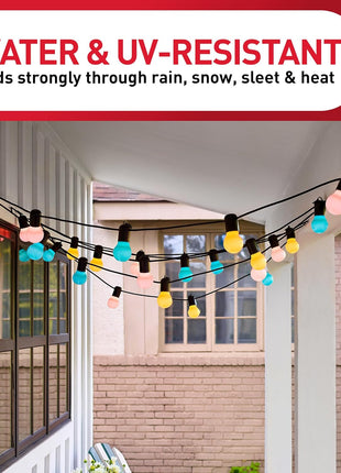 Command Outdoor Light Clips, Clear, 20 Clips, 24 Weather Resistant Strips | Damage-Free Hanging Light Clips with Adhesive Strips, No Tools Mini Wall Hooks for Hanging Decorations in Living Spaces