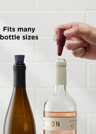Rabbit W6121 Bottle Stoppers Set of 4, Multicolor Wine Bottle Caps to Preserve Freshness, Stylish and Durable, Perfect for Parties and Gifts