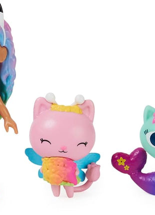 Gabby's Dollhouse, Gabby and Friends Figure Set with Rainbow Gabby Doll, 3 Toy Figures and Surprise Accessory Kids Toys for Ages 3 and up