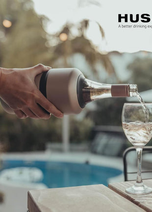 Huski Wine Chiller | Award Winning Iceless Design | Keeps Wine Cold up to 6 Hours | Wine Accessory | Next Generation Ice Bucket | Fits Some Champagne Bottles | Perfect Gift for Wine Lovers (Stainless)