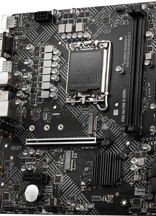 MSI PRO H610M-G DDR4 Motherboard (12th/13th/14th Gen Intel Core, LGA 1700 Socket, DDR4, PCIe 4, SATA 6Gb/s, 1Gbps LAN, M.2 Slots, USB 3.2, mATX)