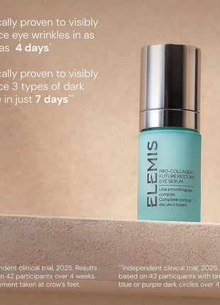 ELEMIS Pro-Collagen Future Restore Eye Serum, Under Eye Brightener, 0.5FLOz
