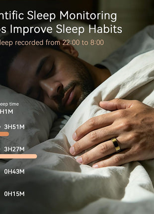2026 Smart Ring For Women & Men, Sleep Health Fitness Tracker, Gold 8