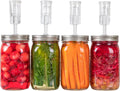 Jillmo Fermentation Kit, Stainless Steel Fermenting Lids for Wide Mouth Mason Jars (NO Jars)