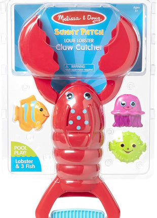 Melissa & Doug Sunny Patch Louie Lobster Claw Catcher - Grab-and-Squeeze Pool Toy