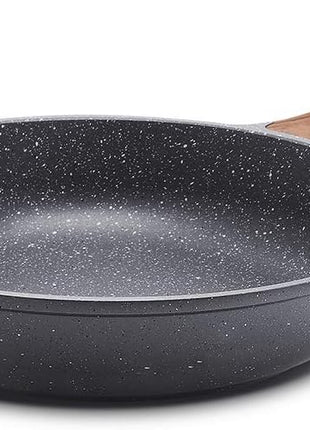 SENSARTE Nonstick Frying Pan Skillet, Swiss Granite Coating Omelette Pan, Healthy Stone Cookware Chef's Pan, PFOA Free (9.5 Inch)