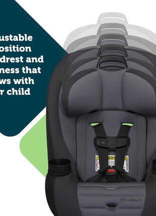 Safety 1st Ellaris 3-in-1 Convertible Car Seat, Slim Fit Design, Rear & Forward-Facing, 5-Position Headrest, Travel-Friendly with Machine-Washable Seat Pad, London Blue