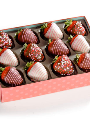 A Gift Inside The Original Love Berries Chocolatey Dipped Strawberries - 12 Berries