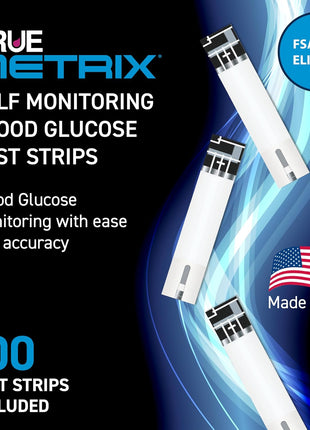 TRUE METRIX Self Monitoring Blood Glucose Test Strips, TRUE METRIX Family of Self Monitoring Blood Glucose Meters, Value Pack, 100 Count