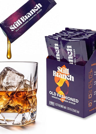 Single-Serve Old Fashioned Mix Cocktail Syrup ??Handcrafted Cocktail Mixer with Real Bitters, Italian Cherry, Sorghum, Maple and Dark Brown Sugars ??No Refrigeration Needed ??14 Sachets