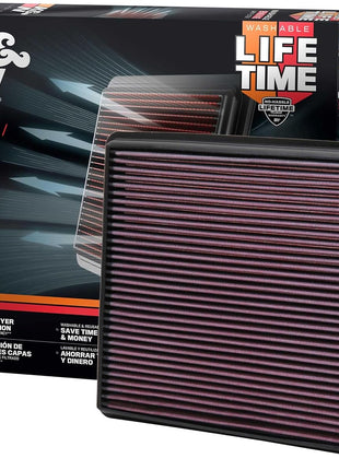 K&N High-Flow Original Lifetime Engine Air Filter: Increase Power: Compatible with 1999-2020 Cadillac/Chervolet/GMC: Escalade, Avalanche, Cheyenne, Silverado, Suburban, Tahoe, Sierra, Yukon, 33-2129