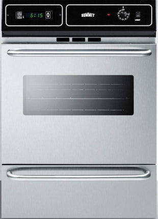 Summit 24" Wide Gas Wall Oven, Stainless Steel - TTM7212BKW | Made in the USA. Sized to fit 34 1/8" H x 22 3/8" W cabinet cutouts. 2.92 cu.ft. Capacity