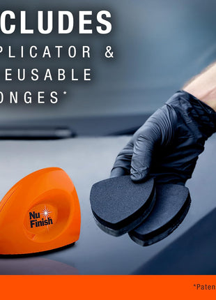 Nu Finish Glass Restore & Repel Kit, Two Step Regimen for Car Windshield, Includes Polishing Compound, Ceramic Sealant, Precision Applicator Tool, and 2 Reusable Sponges