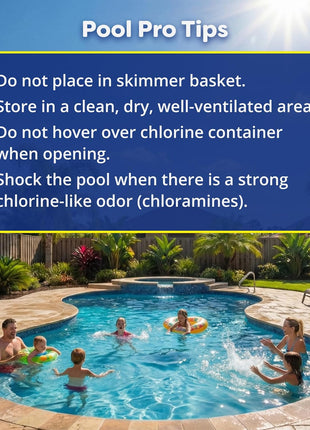 In The Swim 3 Inch Stabilized Chlorine Tablets for Sanitizing Swimming Pools - Individually Wrapped, Slow Dissolving - 90% Available Chlorine - Tri-Chlor - 50 Pounds