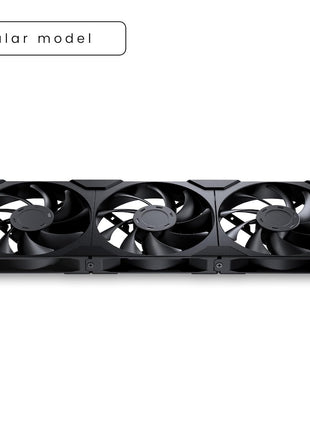 Phanteks M25-140 Gen2 3-Pack Daisy Chain 140mm PWM High Performance Cooling Fan Black