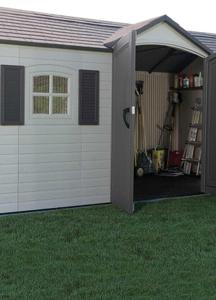 Lifetime 6446 Outdoor Storage Shed, 8 x 15 Foot, Desert Sand