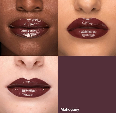 HAUS LABS BY LADY GAGA Atomic Shake High-Shine Longwear Lip Lacquer Lipstick, Mahogany Cool Brown, 0.14 fl oz