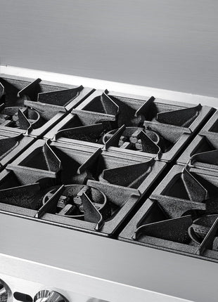KoolMore 60 in. 6 Burner Commercial Liquid Propane Range with 24 in. Griddle and Broiler (KM-CRGB60-LP)
