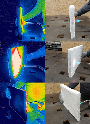 Ceramic Fiber Insulation, 1 inch Thick x 16 inch x 48 inch, 2400F Fireproof Insulation Blanket, 3026E