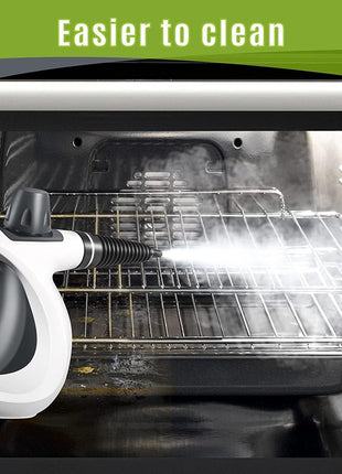 Phueut Pressurized Handheld Multi-Surface Natural Steam Cleaner with 12 pcs Accessories, Multi-Purpose Steamer for Home Use, Steamer for Cleaning Floor, Upholstery, Grout and Car (Grey)