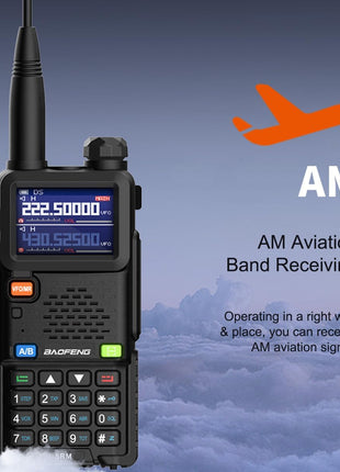 BAOFENG 5RM Ham Radio 10W Handheld (Upgraded of UV-5R) Walkie Talkies Long Range NOAA Weather Receiver Two Way Radio UV5R for Adults Camping Hunting Hiking, Frequency Copy, USB C Charger, 999CH