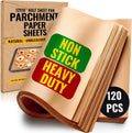 Parchment Paper Sheets for Baking, 12x16 In 120 Pcs by Baker's Signature | Precut Non Stick & Unbleached   Will Not Curl or Burn, Non Toxic & Comes in Convenient Packaging