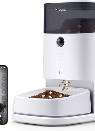 Automatic Cat Feeder with Camera,3.5L Programmable Pet Food Dispenser,1080P HD Night Vision,2-Way Audio & 60s Voice Recorder, Timed Portion Control Auto Feeder for Indoor Cats & Small Dogs