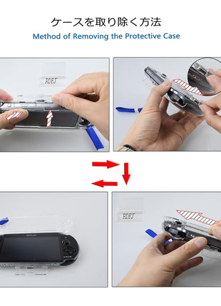 RDFJ Full Cover Compatible with PSVita PCH-1000 Crystal Clear Hard Case for PSVita1000