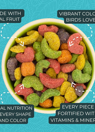 ZuPreem FruitBlend Bird Pellets, Daily Bird Food for Parrot, Conure, Caique, African Grey, Eclectus, Small Cockatoo, Core Nutrition for Medium Large Birds, Parrot Food (ML, 3.5 lbs)