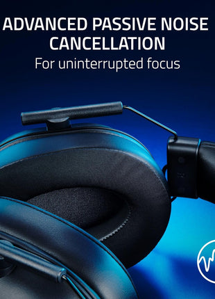 Razer BlackShark V2 X PlayStation Gaming Headset: 50mm Drivers - Cardioid Mic - Lightweight - Comfortable, Noise Isolating Earcups - for PS5, Xbox Series X, PC, Switch via 3.5 mm Audio Jack - Black