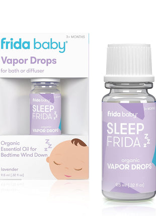Frida Baby Natural Sleep Vapor Bath Drops, Lavender Essential Oil Bath Drops for Bedtime, Relaxing & Calming Aromatherapy Oil for Better Sleep