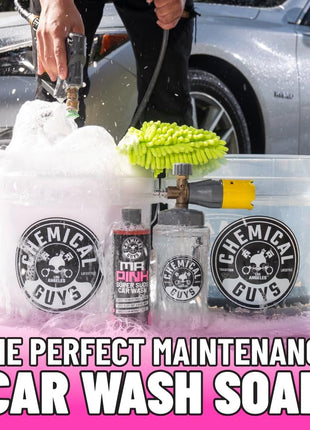 Chemical Guys Mr. Pink Car Wash Soap - 128 oz Super Suds Foaming Car Wash Soap for Cannon, Blaster, or Bucket Washing - pH Balanced, Safe on Wax, Sealant, Ceramic, and Clear Coat Finishes