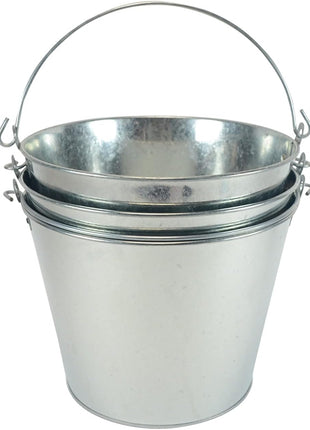 5-Quart Galvanized Pail Beer Bucket 9x9x7 inches (Pack of 3)