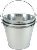 5 Quart Galvanized Pail Beer Bucket 9x9x7 inches (Pack of 3)