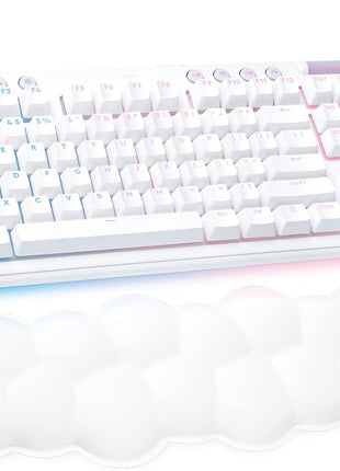 Logitech G713 Wired Mechanical Gaming Keyboard with LIGHTSYNC RGB Lighting, Clicky Switches (GX Blue), and Keyboard Palm Rest, PC/Mac Compatible - White Mist