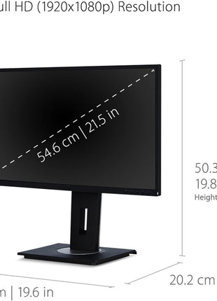 ViewSonic VG2248 22 Inch IPS 1080p Ergonomic Monitor with HDMI DisplayPort USB and 40 Degree Tilt for Home and Office