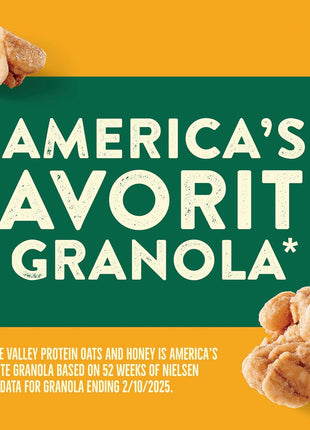 Nature Valley Protein Granola, Oats and Honey Granola, Resealable Snack Pouch, Family Size, 17 oz