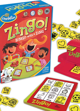 ThinkFun Zingo Bingo Award Winning Preschool Game for Pre-Readers and Early Readers Age 4 and Up - One of the Most Popular Board Games for Boys and Girls and their Parents (97700)