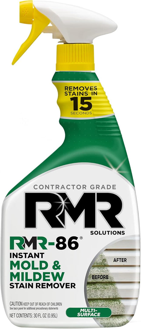 RMR 86 Instant Mold and Mildew Stain Remover Spray   Scrub Free Formula, 30 Fl Oz